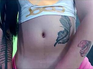 Trans babe says, 'watch me stroke my cock in pink undies on cam'