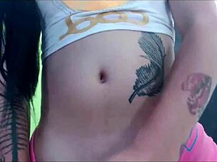 Trans babe says, 'watch me stroke my cock in pink undies on cam'