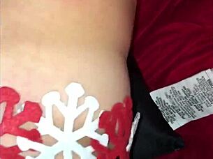 I dress up in winter costume, big tits bouncing during side fuck and doggy style. Close-up wet ass fetish in snow.