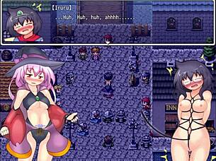 brave female iruru bound in lustful magical forest for bondage humiliation