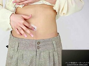 Navel Sound Fetish with Asian Japanese