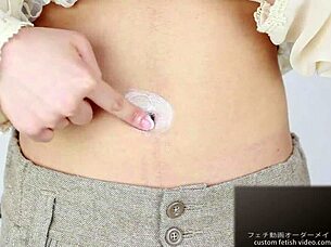 Navel Sound Fetish with Asian Japanese