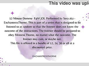 Domme says, 'Follow my jerk off instructions'