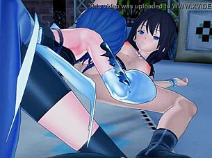 Aqua Rubs Kiaris Pussy Before They Take Turns Eating Pussy - Kingdom Hearts Lesbian Hentai