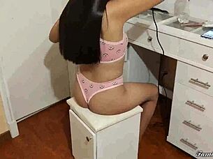 i spied on my stepsister and blackmailed her to fuck me in povv