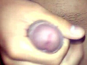 asian teen gives intense handjob to dark guy