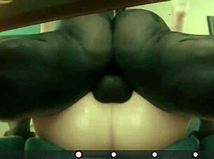 lick this big ass while she gets assfucked and sucks cock casually