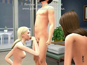 The cameraman rides the blonde model in cowgirl