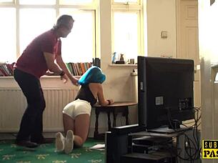 is tattooed british submissive fucked roughly in missionary?