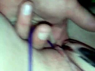 Ginger engages in self-pleasure with toys and dildo