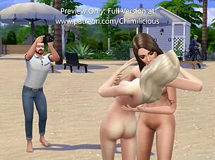 ช่างภาพเย็ดนางแบบบลอนด์ในท่า cowgirl