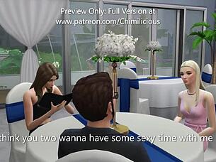 The cameraman rides the blonde model in cowgirl