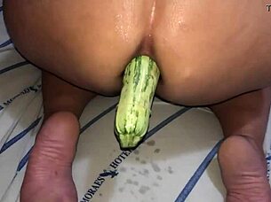my ass stretched with zucchini extreme