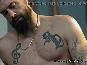 Tattooed Muscle Gay Anal Fucks Newbie and All Holes