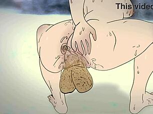 Telehab kakushi froze on mountains and warms up by fucking demon slayer hentai monster