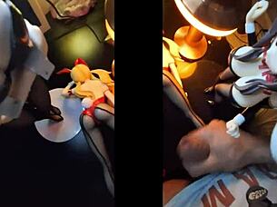 Lucy Bunny Gets Cum On Figures In Hentai Animation