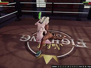 Dela Vs Bree Naked Fighters In Rough 3D Catfight With Sex!