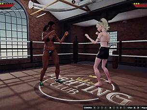 דלה נגד ברי לוחמות עירומות בקטטת חתול תלת מימדית קשוחה עם סקס!