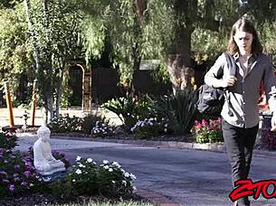 I watch Alana Cruise get her pussy drilled in stockings and doggystyle