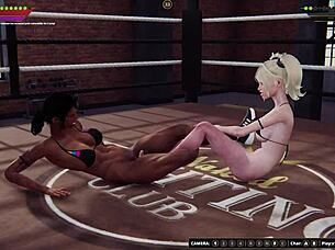 Dela Vs Bree Naked Fighters In Rough 3D Catfight With Sex!