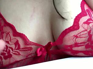 I love watching this sexy brunette's big tits solo