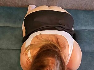 Sexy bbw student watches porn then fucks?