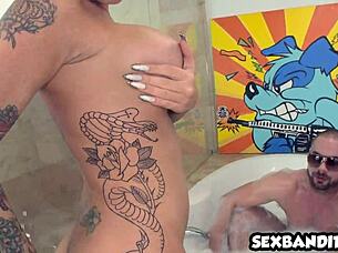 Tattooed Christy Mack with Perfect Ass Gets Nailed Hard.