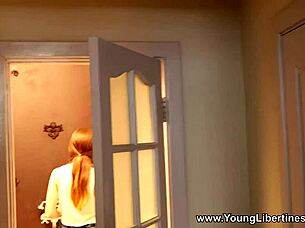 Young skinny european molly brown has passionate sex after shower 😍🍑