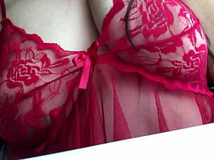 I love watching this sexy brunette's big tits solo