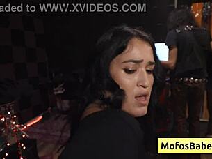 Natural Busty Brunette Slut Nia Bleu Gets Fucked By Brett Maker During Band Rehearsal.