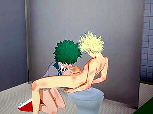 my hero academia yaoi - midoriya x bakugou in japanese asian manga anime game