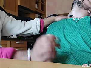 Ebony woman masturbates husband's best friend, allowing secret filming.