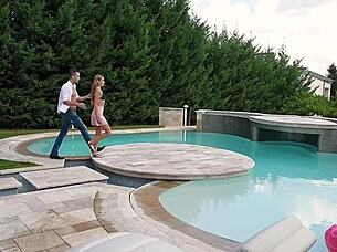 Hungarian Babe Tiffany Tatum Gets Pussy Licked and Banged Hardcore Poolside