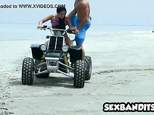 Eleven hot-ass Latinas engage in fucking at the beach