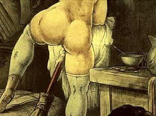 빈티지 에로틱 애니 헨타이 일러스트레이션