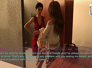 Wow! A Wife and Stepmother in Erotic Game with Blonde Amateurs!