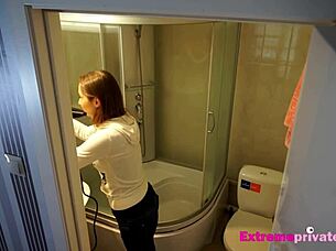 i love watching stepsister's shaved pussy in shower hidden cam