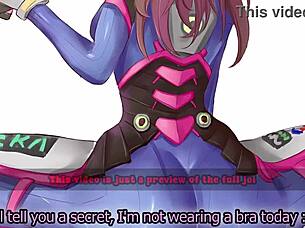 D.Va Overwatch Edging Game Features Light Femdom and Submissive Scenarios with Multiple Endings in Patreon Exclusive Preview