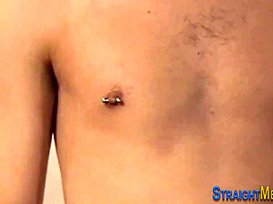 gay amateur jerks off and sucks cock in casual home setting