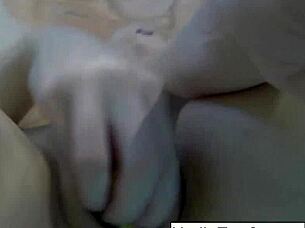 Nadia Strips Naked, Rubs Pussy With Rubber Toys