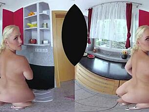 This italian blonde loves anal and gets bent over for riding and assfucking