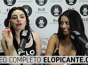 Bisexual Lesbians Kiss Lollipop