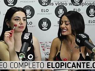 Bisexual Lesbians Kiss Lollipop