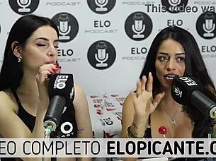 Bisexual Lesbians Kiss Lollipop