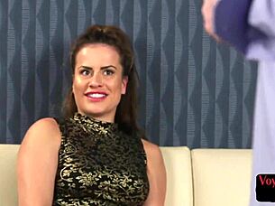 Glamorous british babe, are you watching me tug?