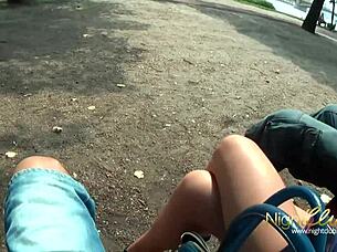 Sexy street girl loves money for slutty blowjobs 😈