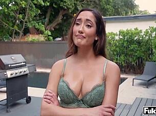 i'm chloe amour riding big cock in threesome for creampie