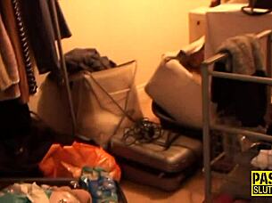 submissive in lingerie gets throat fucked roughly