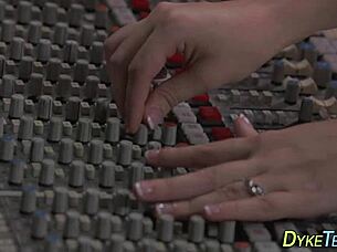 Adorable lesbian teens licking each other in high definition