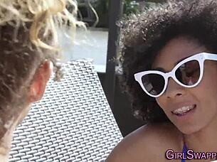 the black stepdaughter enjoys a ride in the park with friends